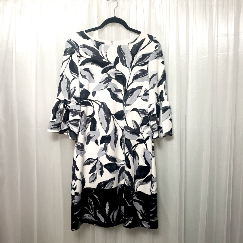 Alfani NWT Sz 6 Luxe Jungle Botanical Print Dress - Picture 3 of 12